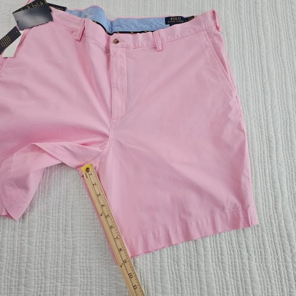 Polo Ralph Lauren Shorts Men's 42 Pink Stretch Straight Fit Pony‎ NEW 9